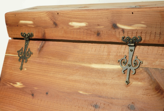 One (1) ~ 2-3/8" Medieval Fairy Decorative Bronze Finish Strap Hinges