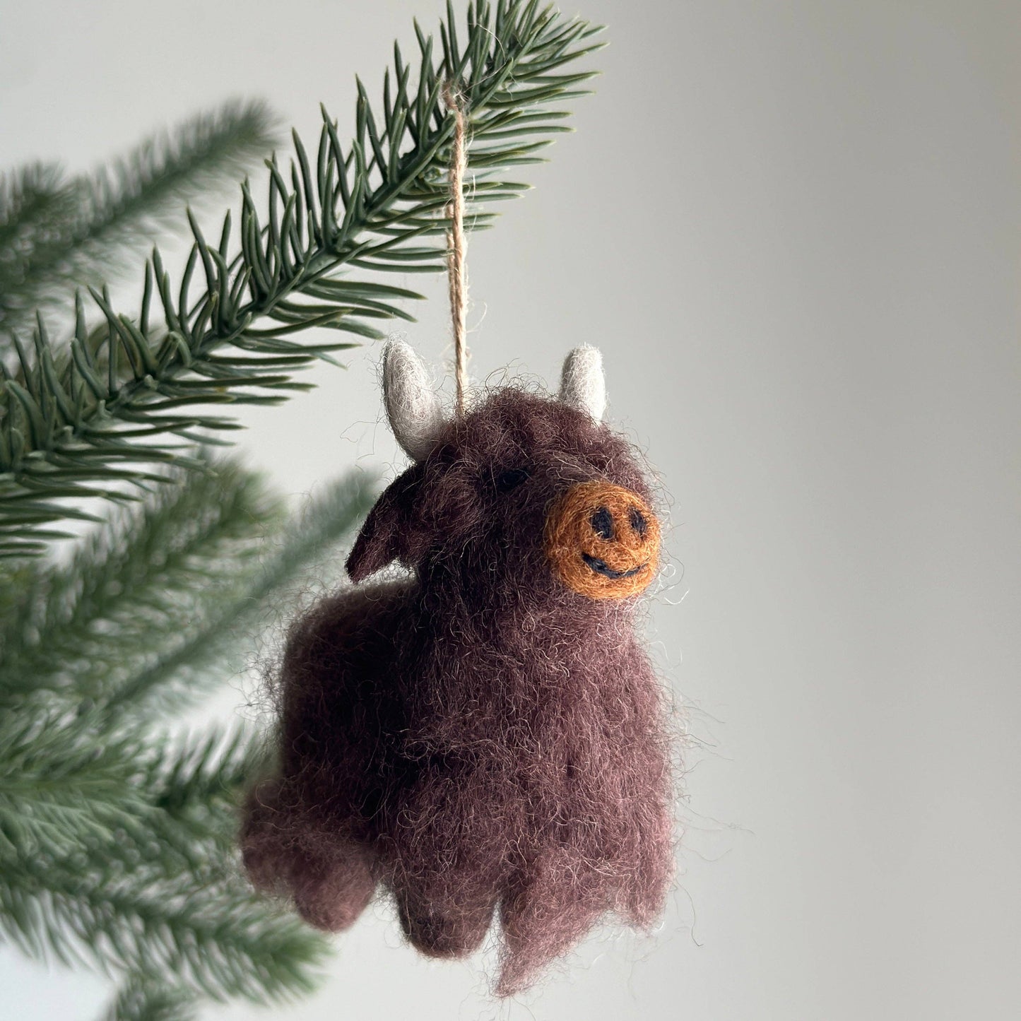 Felt Highland Cow Ornament