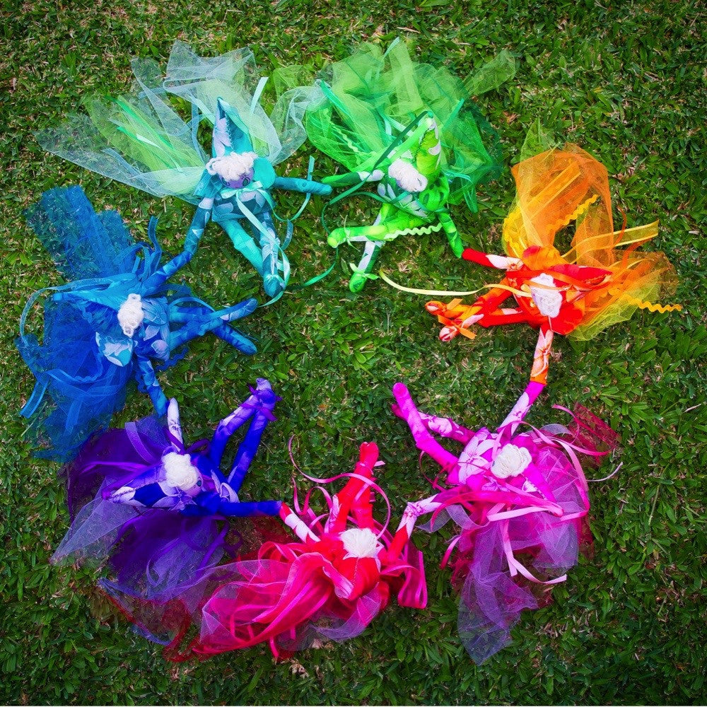 A happy rainbow of fairies!