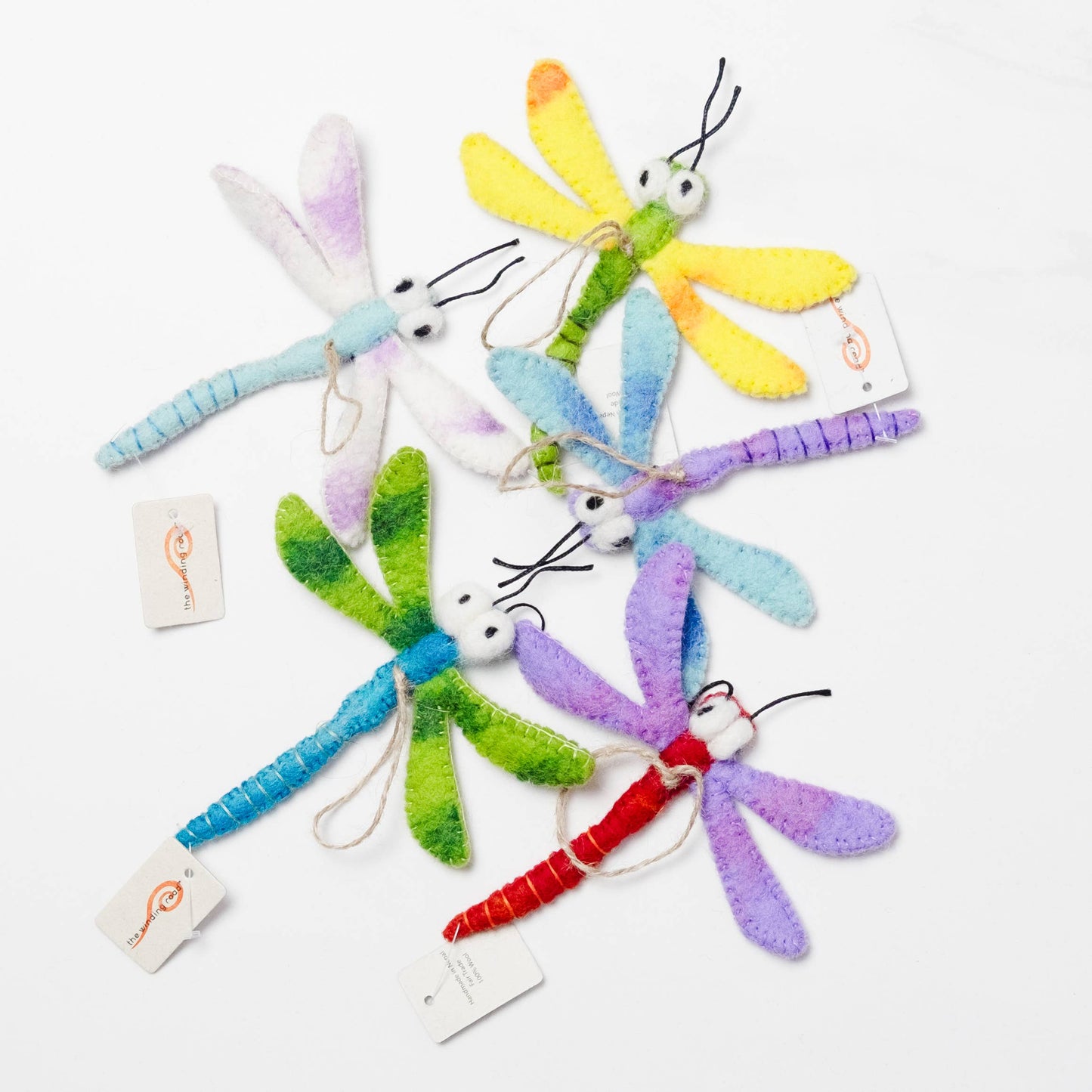 Dragonfly Ornaments - 100% Wool