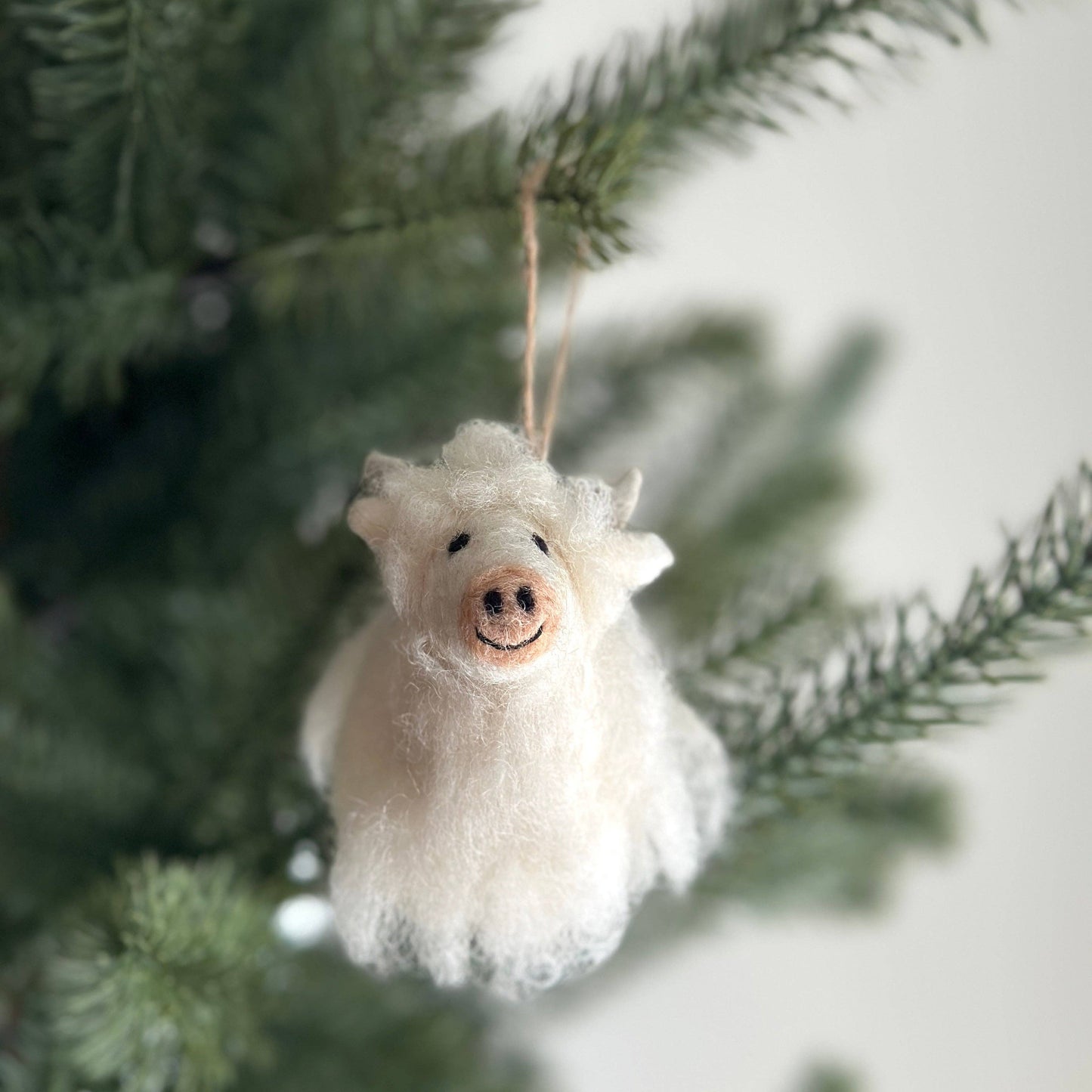 Felt Highland Cow Ornament