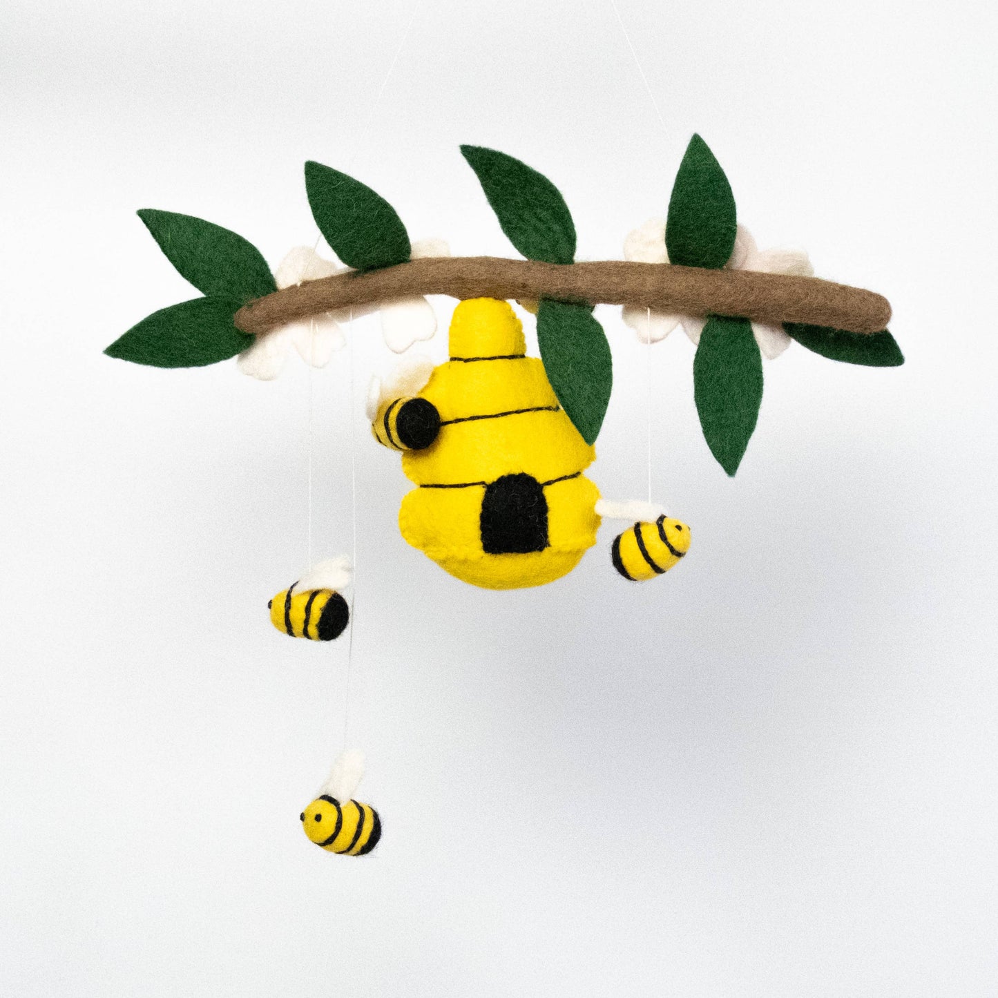 Bee Hive and Honey Bees - 100% Wool Mobile
