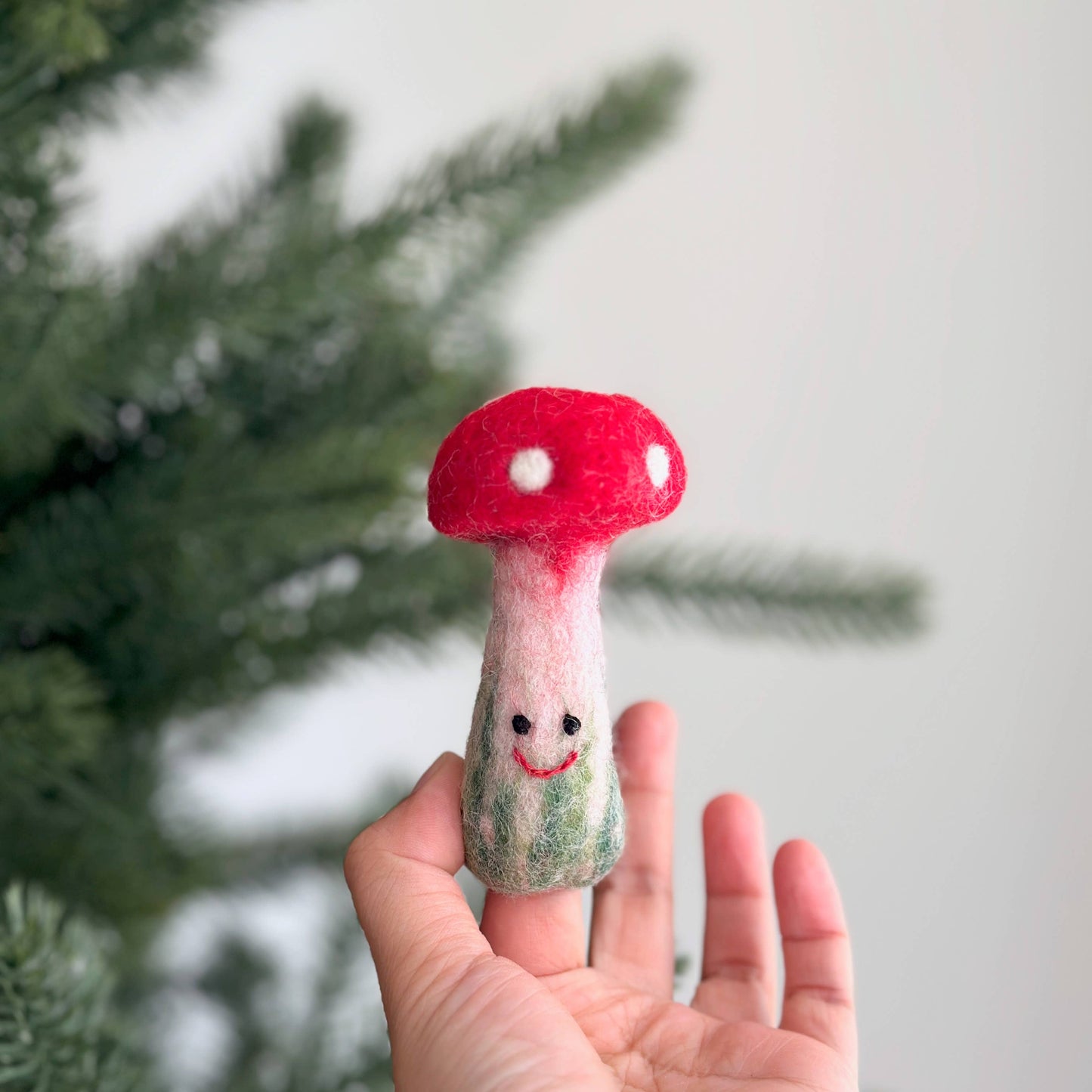 Mushroom Finger Puppet