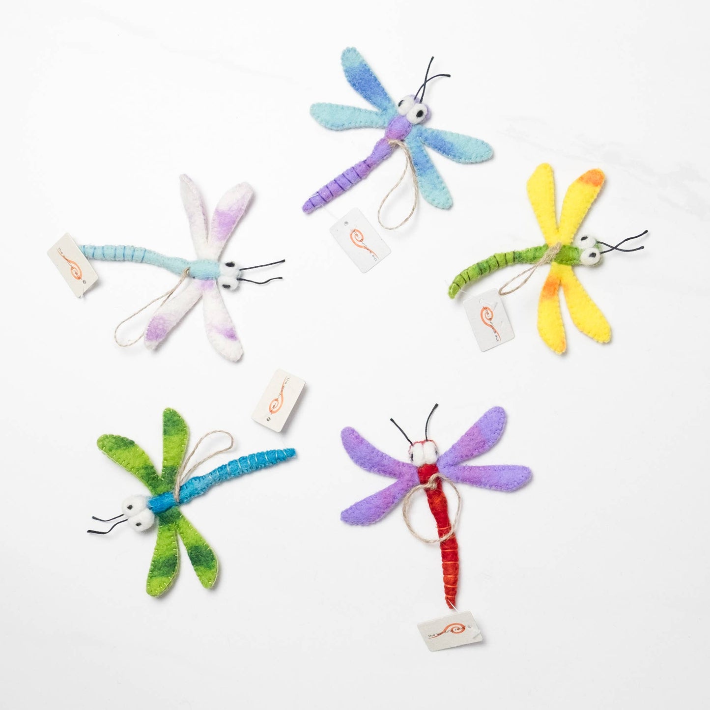 Dragonfly Ornaments - 100% Wool