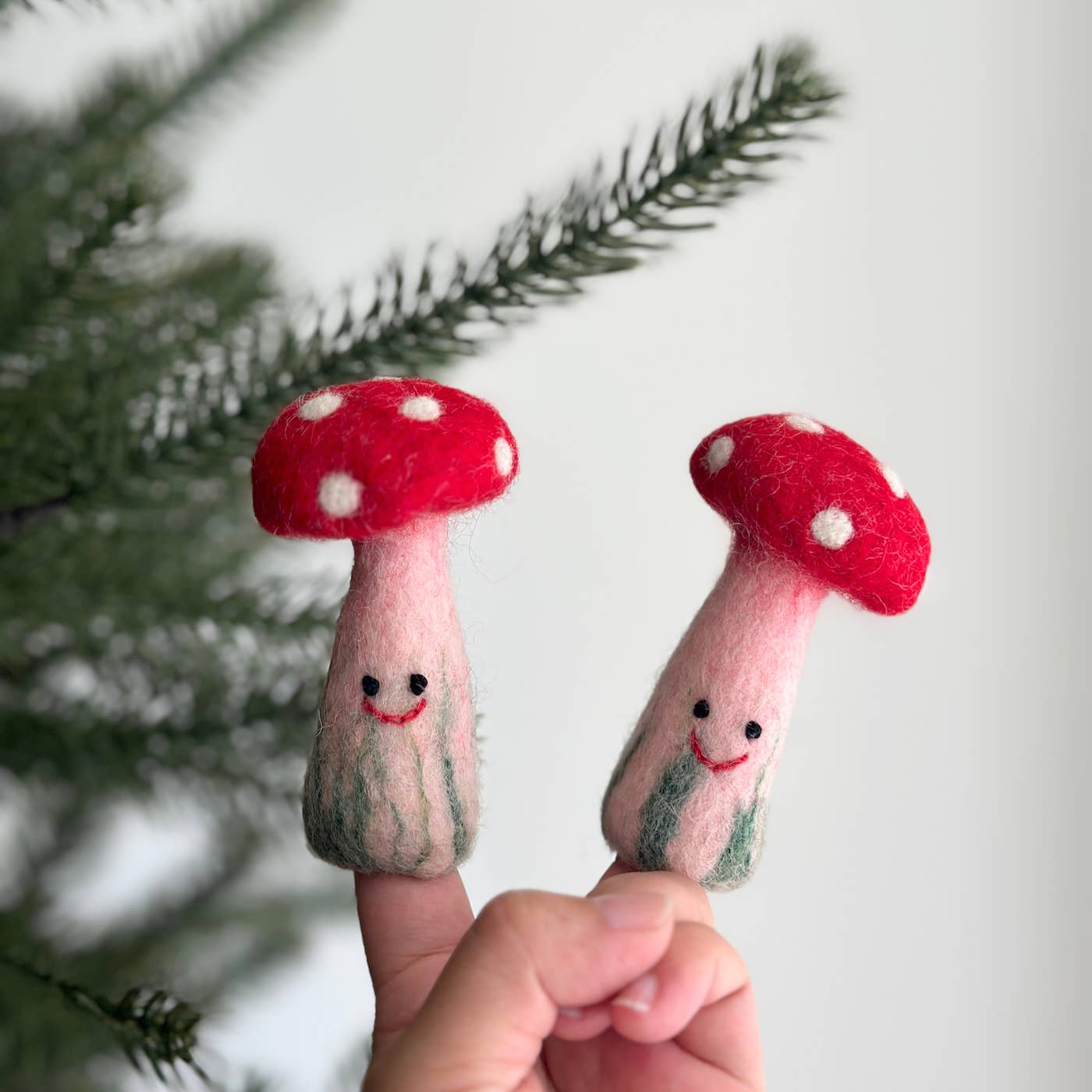 Mushroom Finger Puppet