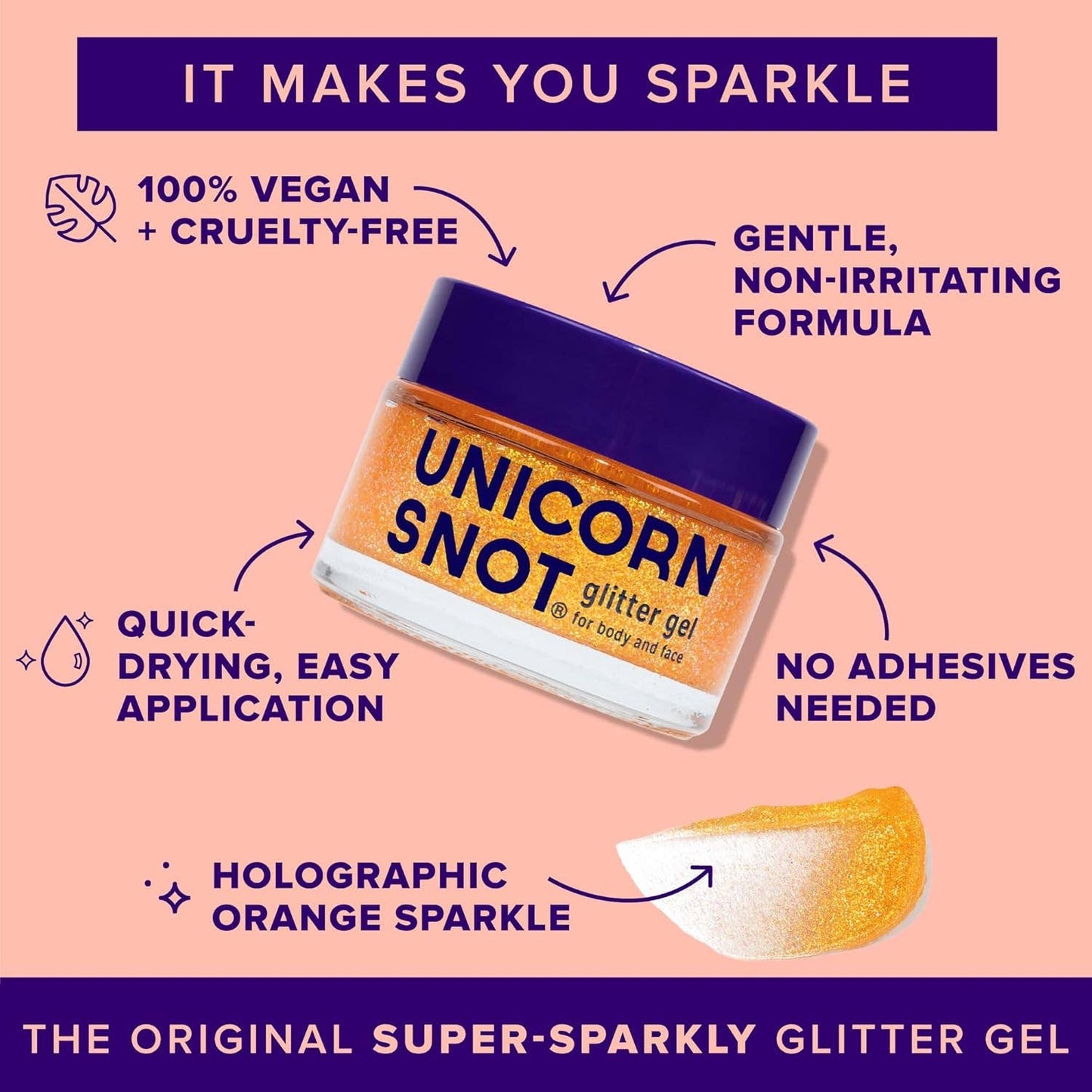 Unicorn Snot Glitter Gel Orange