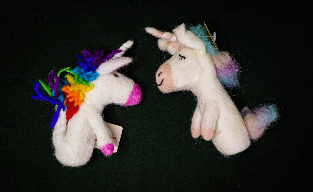Felt Finger Puppets - Rainbow Unicorn