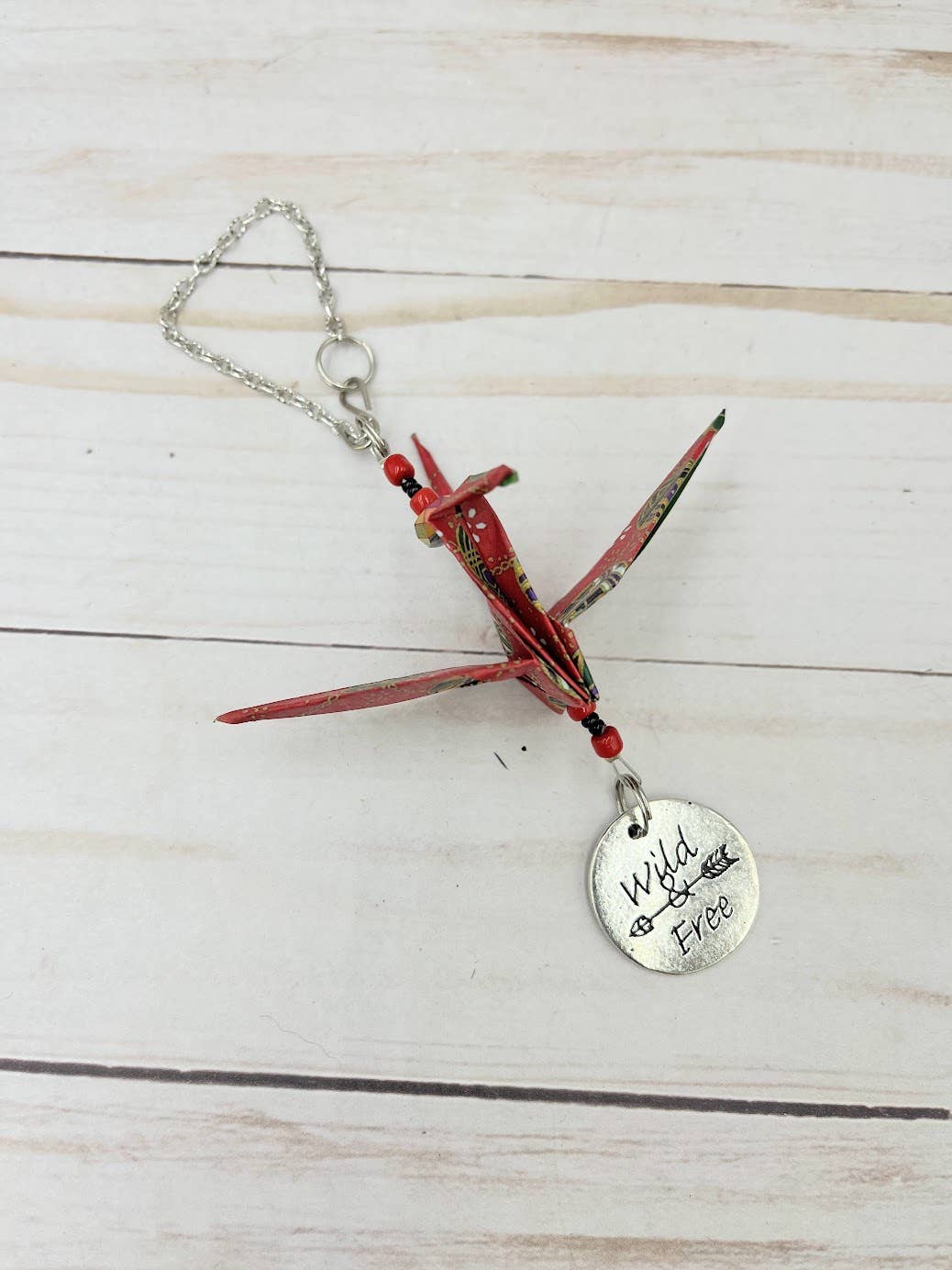 Origami Crane Car Charm