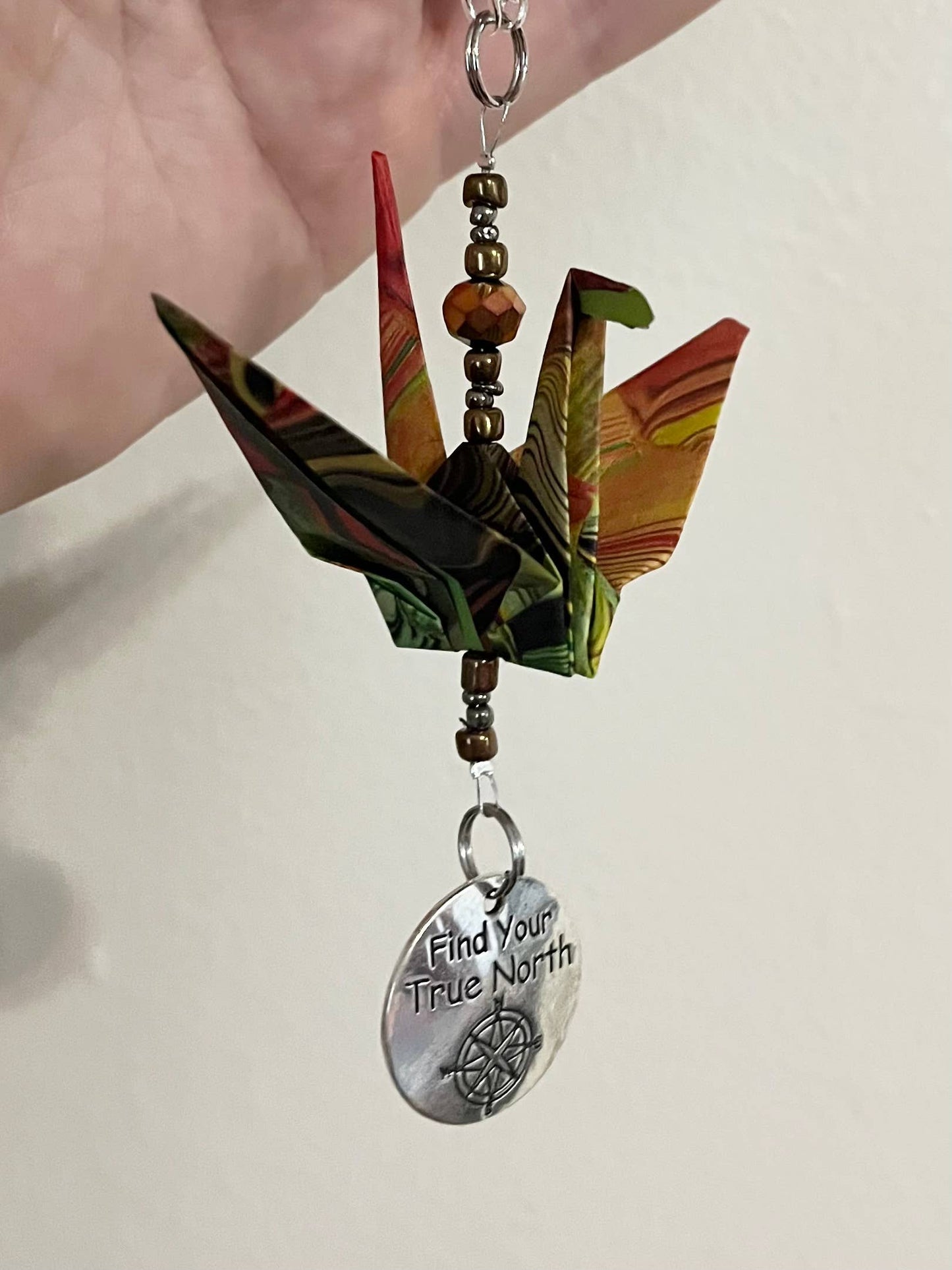 Origami Crane Car Charm