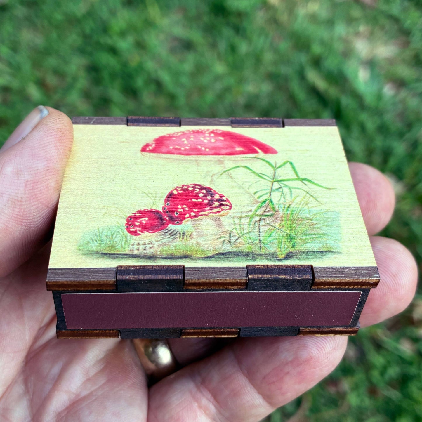 Matches • Mushroom Toadstool Wooden Matchbox • Home Decor