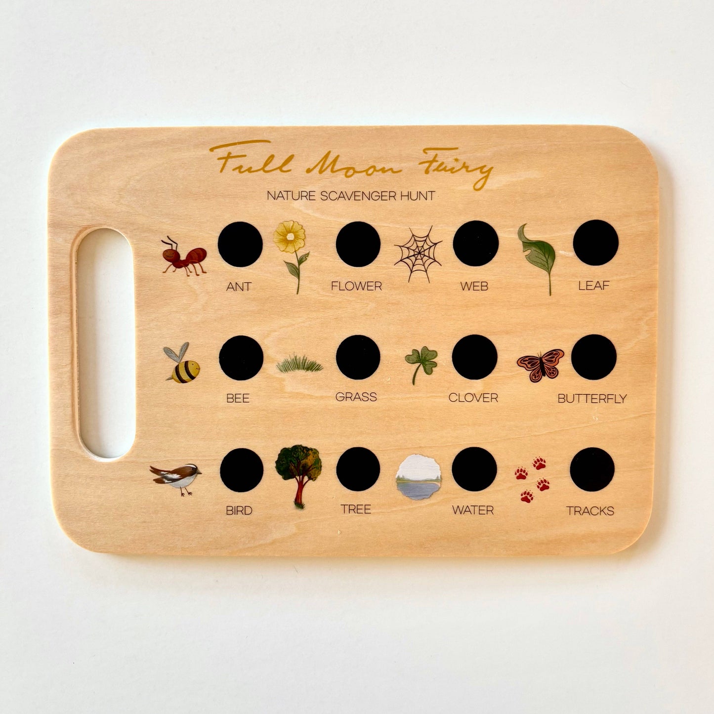 Wooden Nature Scavenger Hunt Board