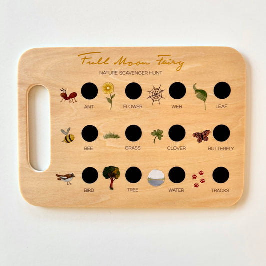 Wooden Nature Scavenger Hunt Board
