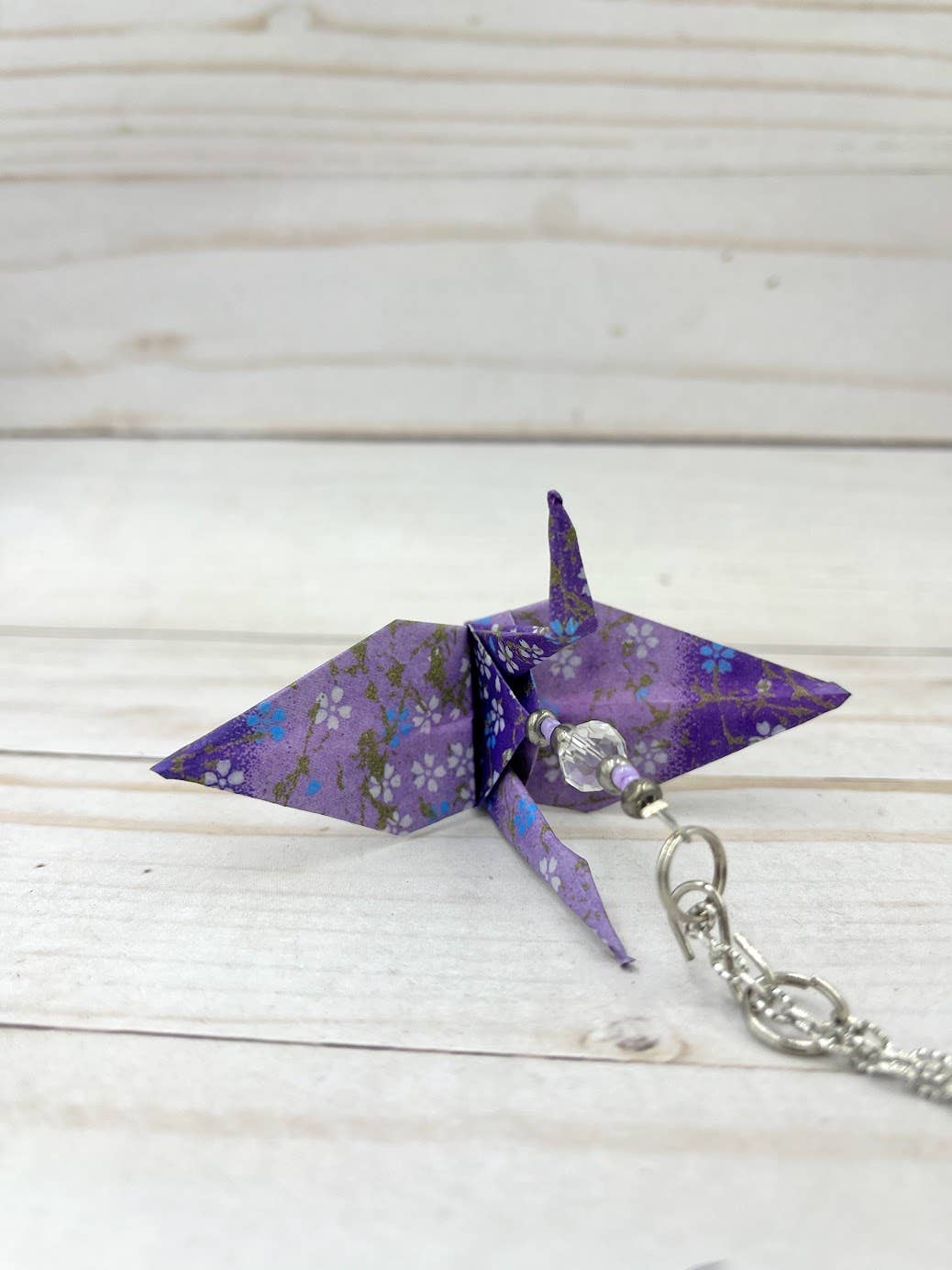 Origami Crane Car Charm