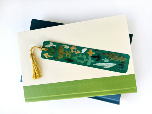 Garden Embroidery Tassel Bookmark