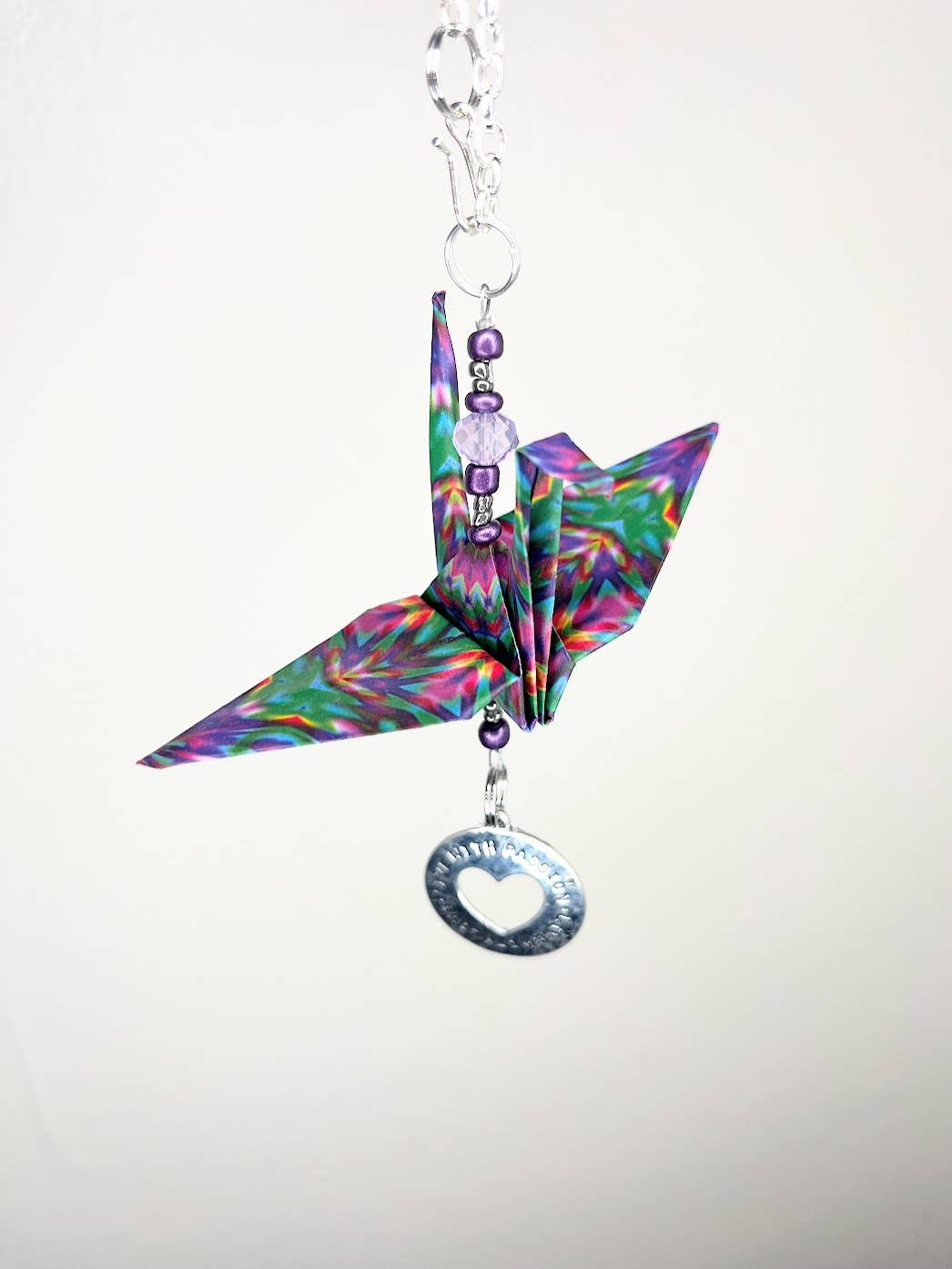 Origami Crane Car Charm