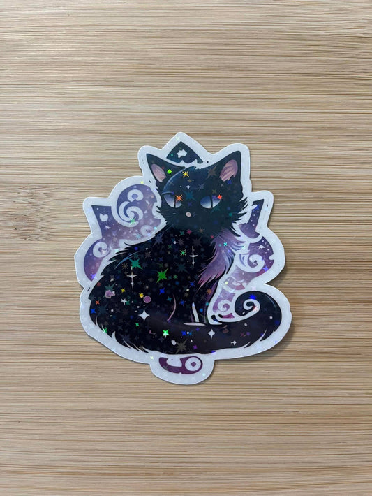 Black Cat Die Cut Vinyl Sticker