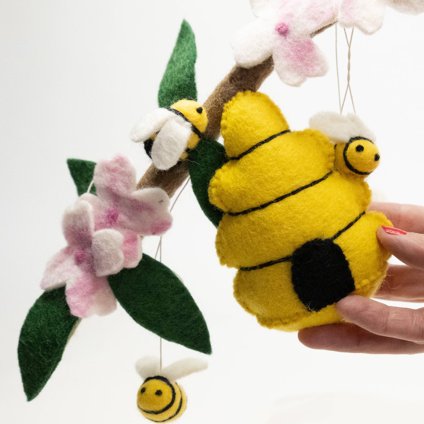 Bee Hive and Honey Bees - 100% Wool Mobile