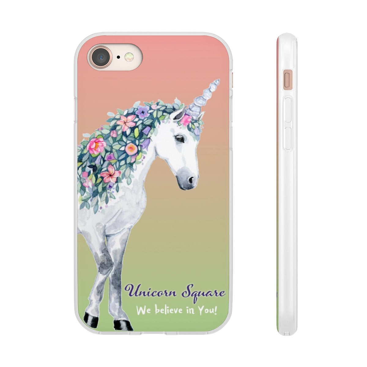 Unicorn Square Cell Phone Flexi Cases - Unicorn Square