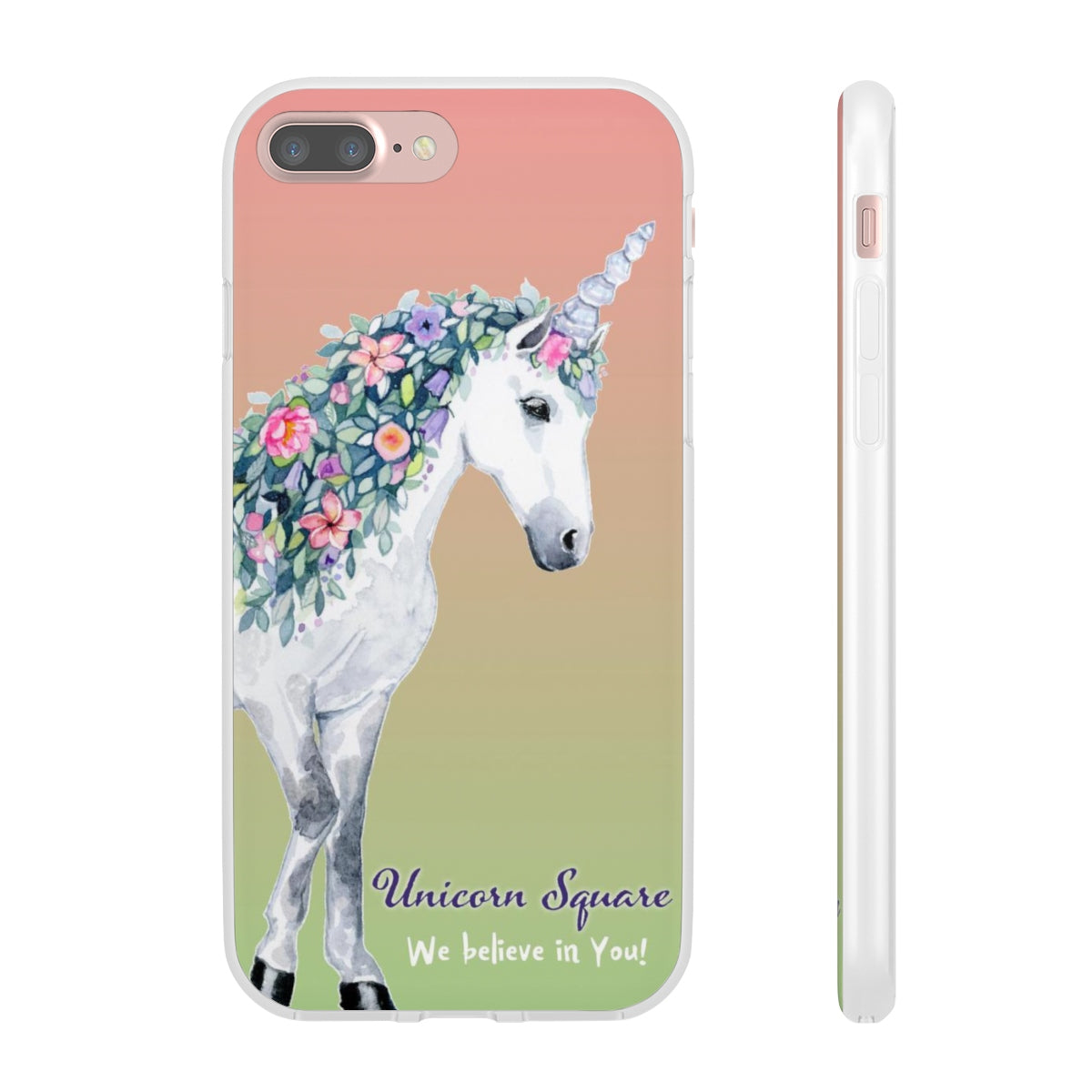 Unicorn Square Cell Phone Flexi Cases - Unicorn Square