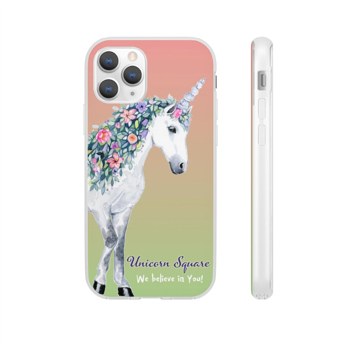 Unicorn Square Cell Phone Flexi Cases - Unicorn Square