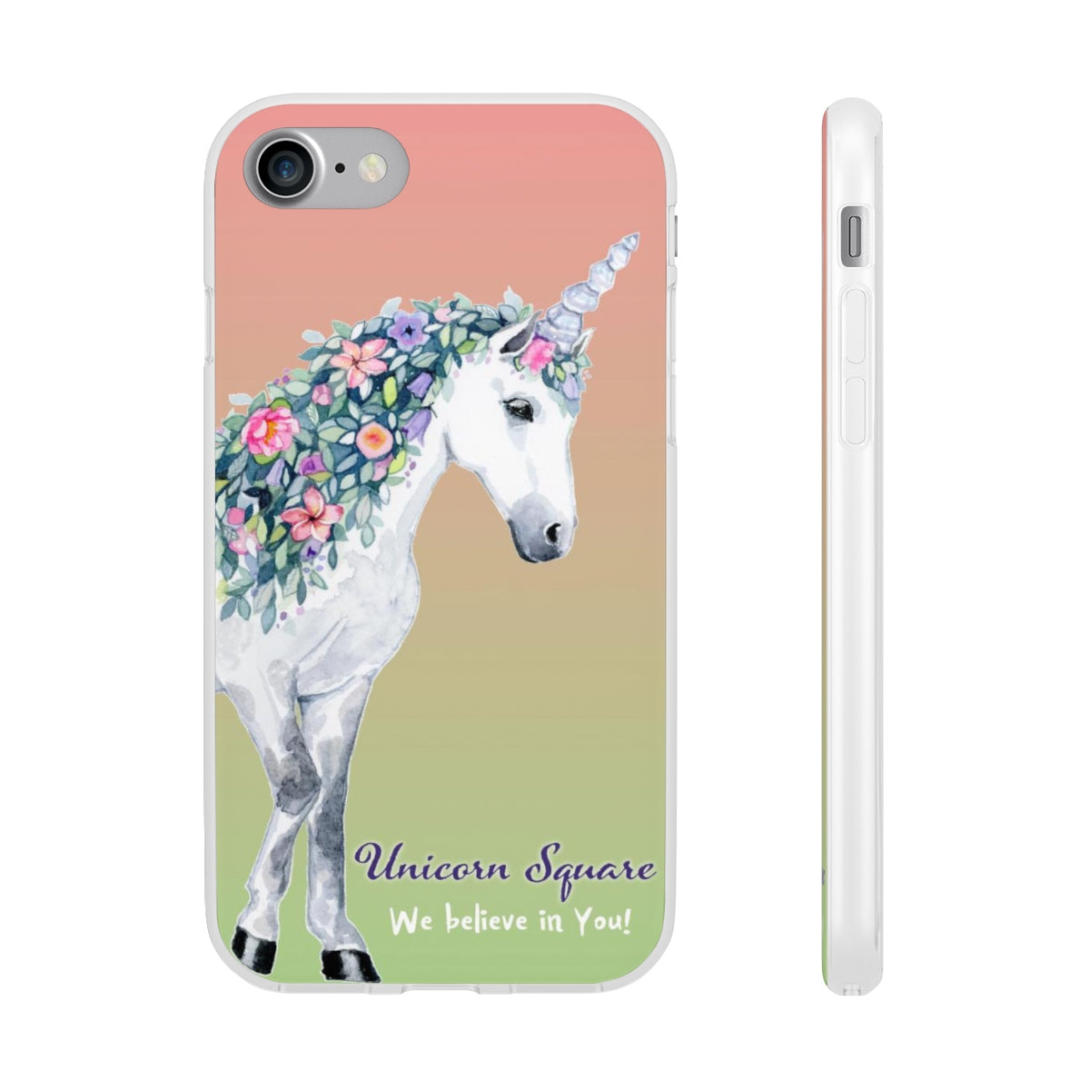 Unicorn Square Cell Phone Flexi Cases - Unicorn Square