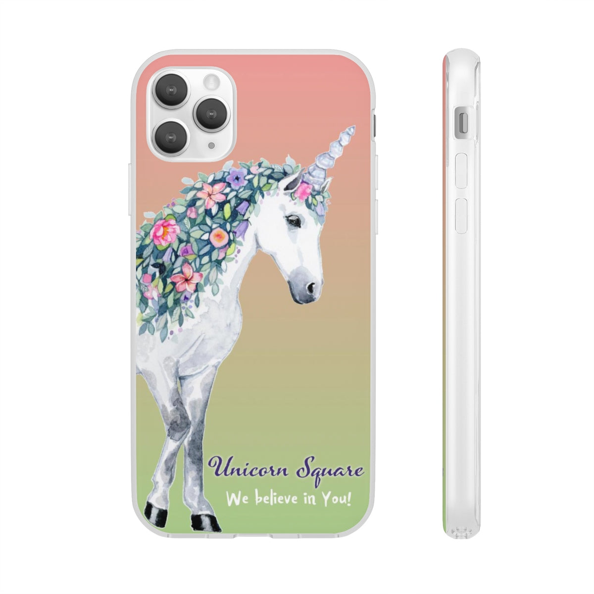 Unicorn Square Cell Phone Flexi Cases - Unicorn Square
