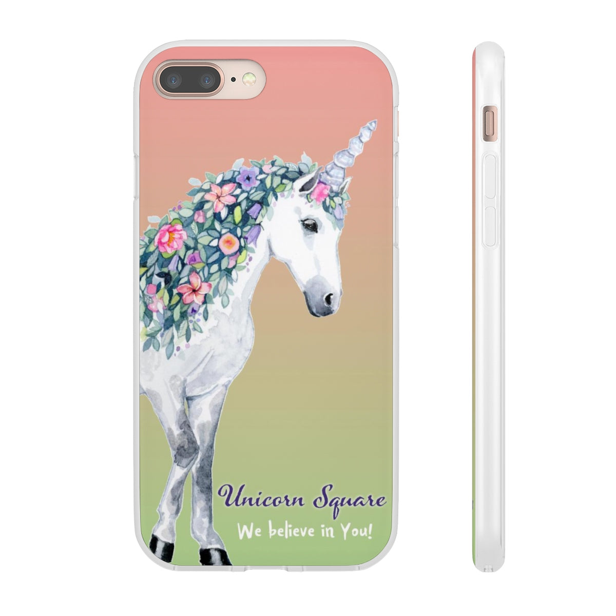 Unicorn Square Cell Phone Flexi Cases - Unicorn Square