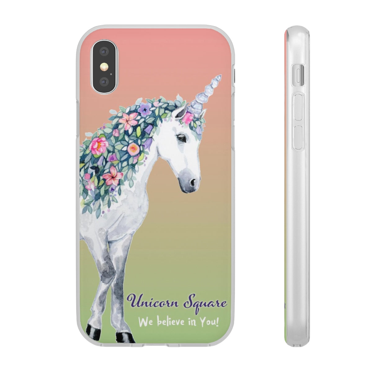 Unicorn Square Cell Phone Flexi Cases - Unicorn Square