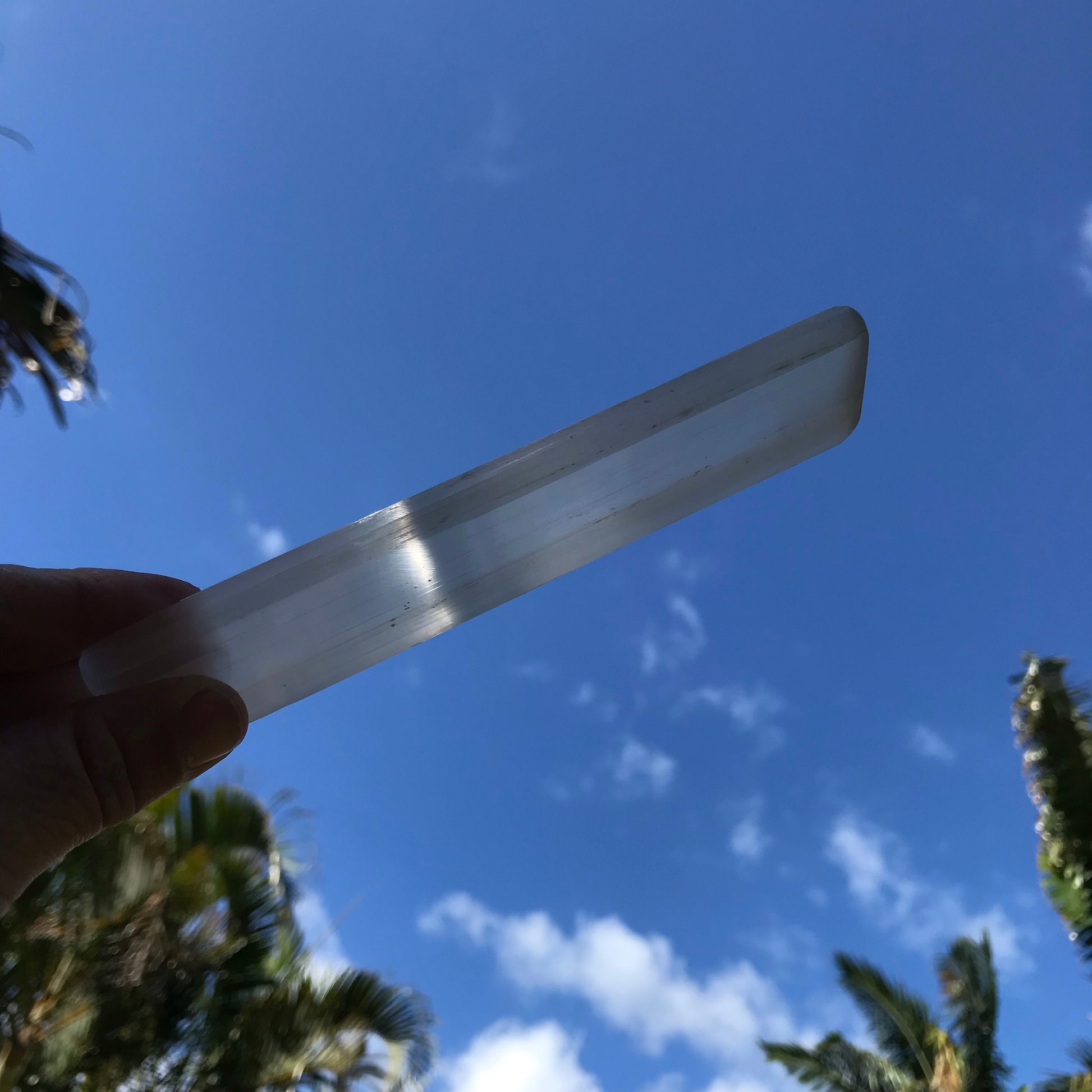 Selenite Wand & Four Tumbled Crystals - Unicorn Square