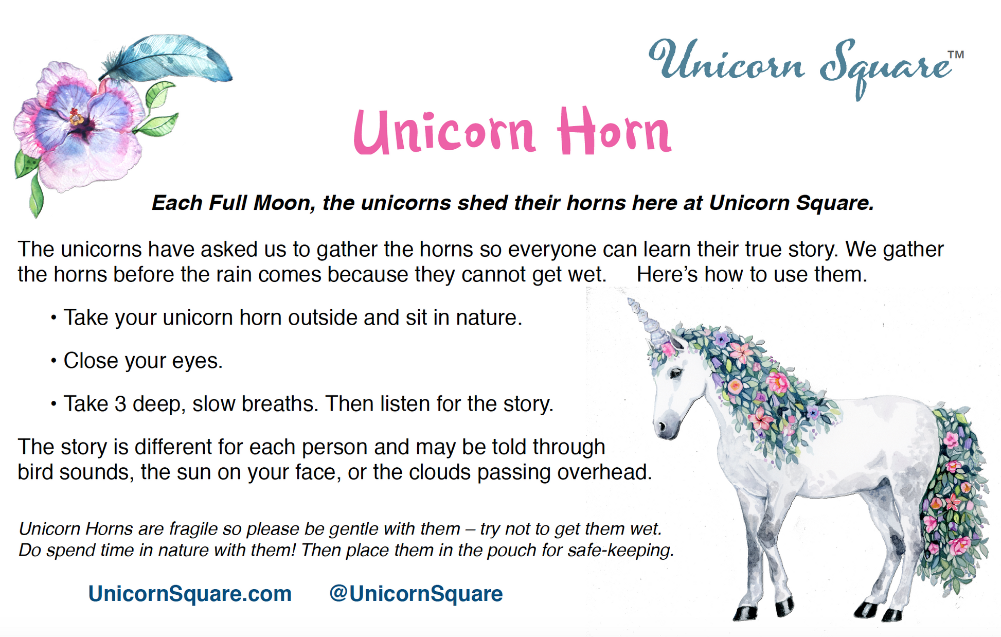 Unicorn Horn ~ Green Plumeria filled with Dried Lavender - Unicorn Square