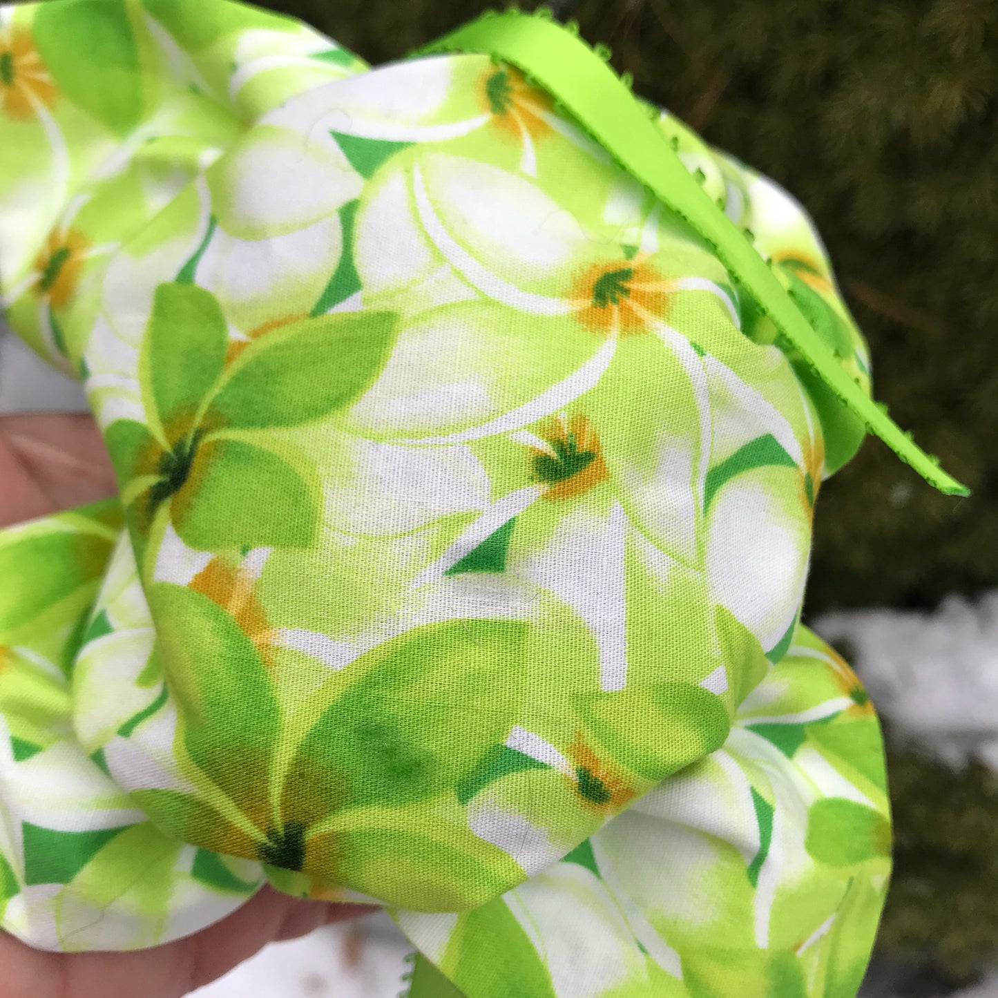 Unicorn Horn ~ Green Plumeria filled with Dried Lavender - Unicorn Square