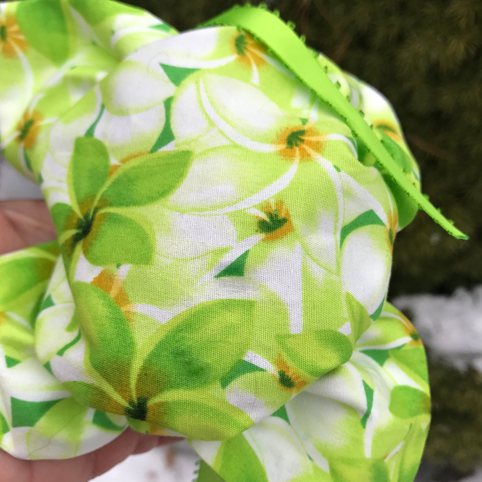 Unicorn Horn ~ Green Plumeria filled with Dried Lavender - Unicorn Square